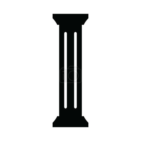 Ilustración de Casa terraza pilares icono vector ilustración logo diseño - Imagen libre de derechos
