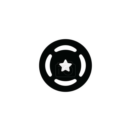 Steering wheel icon vector illustration logo design