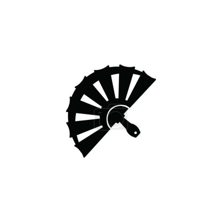mano fan icono vector plantilla ilustración logo diseño