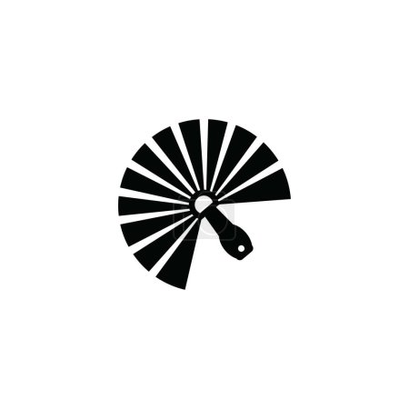 Hand Fan Symbol Vektor Vorlage Illustration Logo Design
