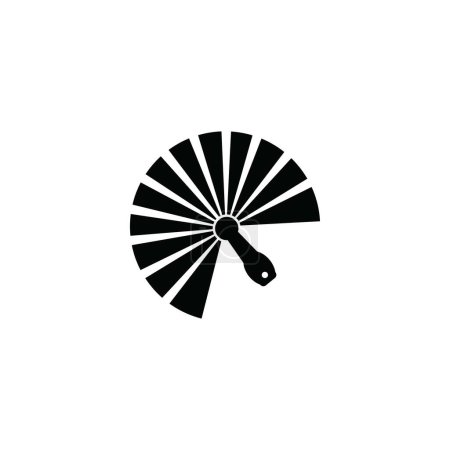 hand fan icon vector template illustration logo design