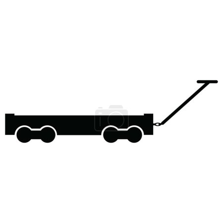 Goods trolley icon vector illustration logo design