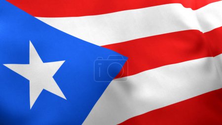 Foto de Puerto Rico Flag - 3d Render - Imagen libre de derechos