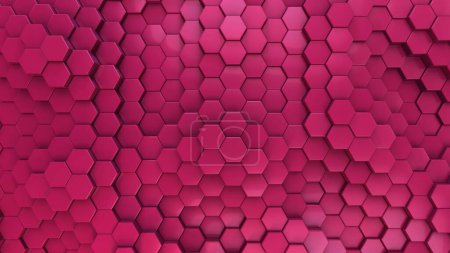 Photo for Pink Fuchsia Magenta Color Hexagon Shaped Background - Royalty Free Image
