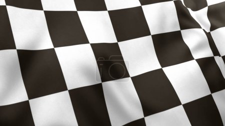 Photo for F1 Chequered (Checkered) Flag, Close up - Royalty Free Image
