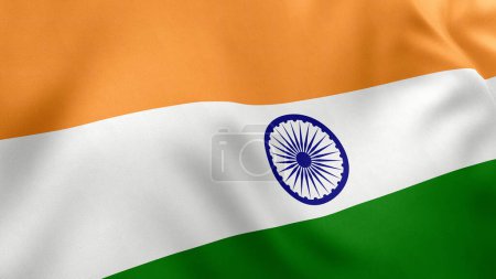 Photo for India Flag close up, 3D Render - Royalty Free Image
