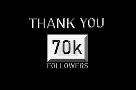 Photo for Thank you followers peoples, 70 k online social group, happy banner celebrate, Vector illustration - Royalty Free Image