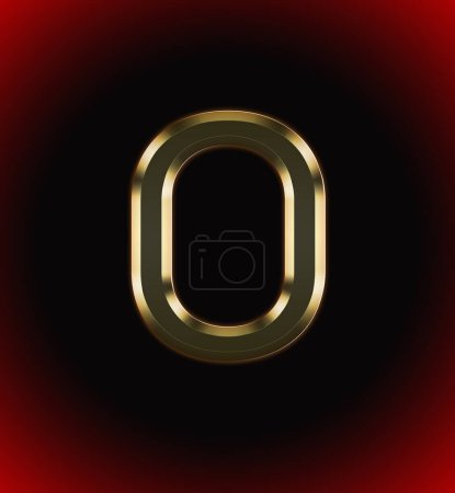 Photo for Golden and shining Alphabet(letter) O and name of individual (boy or Girl) with start of alphabet O, black and red beautiful background - Royalty Free Image