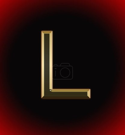 Téléchargez les photos : Alphabet doré et brillant (lettre) L et nom de l'individu (garçon ou fille) avec début de l'alphabet L, fond magnifique noir et rouge - en image libre de droit