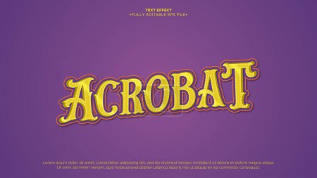 Illustration for Acrobat 3d text effect - Royalty Free Image
