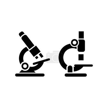 Ilustración de Simple monocular microscopes icon set vector. Analysis laboratory symbol logo. - Imagen libre de derechos