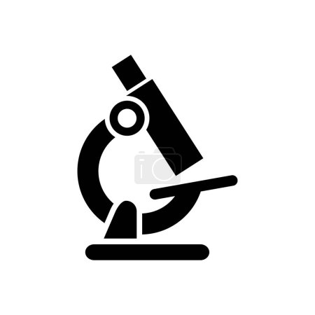 Simple optical single nose microscope with single objective icon vector. Medical laboratory or research symbol icon.