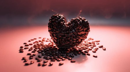 Photo for Chocolate Chip in form of heart - Royalty Free Image