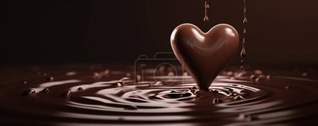 Herzförmige Schokolade aus Schokoladenwellen