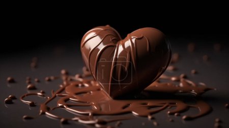 Photo for Chocolate in the shape of the heart - Royalty Free Image