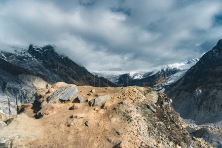 Landschaft mit Himmel, Mount Everest Land, schneebedeckten Berggipfeln, Berg in Nepal,