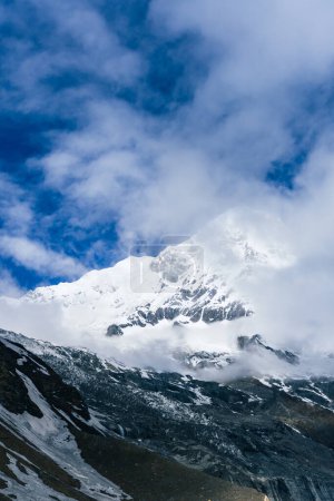 schneebedeckte Berggipfel, Berg in Nepal, Mount Everest Land