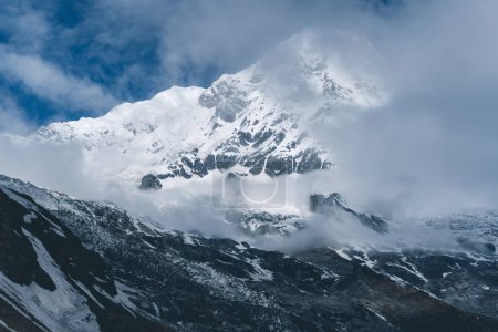 schneebedeckte Berggipfel, Berg in Nepal, Mount Everest Land