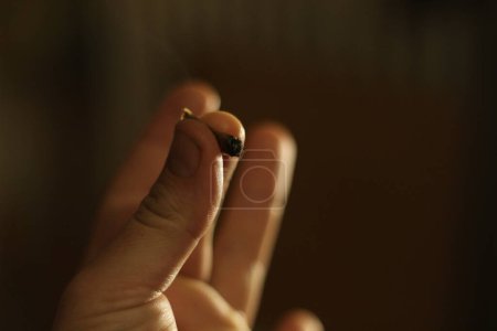 Begeben Sie sich auf eine Entdeckungsreise in die verzwickten Details einer Zigarette durch faszinierende Makrofotografie.