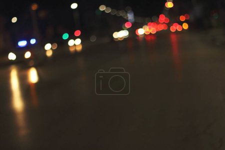Photo for Immerse yourself in the mesmerizing world of abstract night city photography, where the familiar skyline transforms into a dreamscape of light and shadow - Royalty Free Image