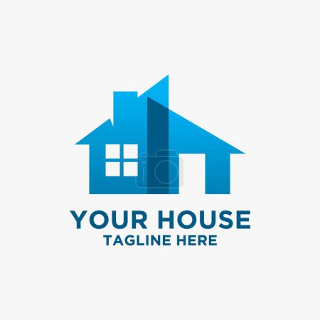 Téléchargez les illustrations : Intersect house logo design - en licence libre de droit