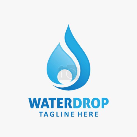 Téléchargez les illustrations : Abstract water drop logo design - en licence libre de droit