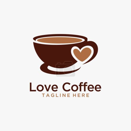 Love coffee logo design
