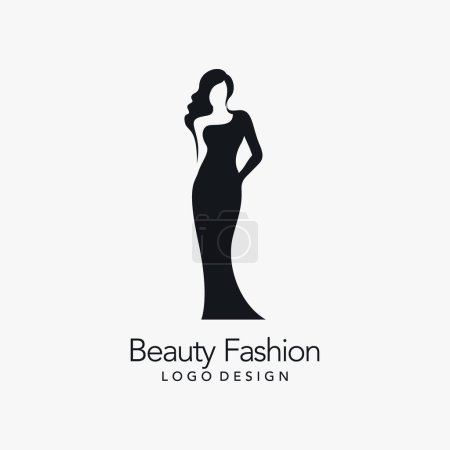Ilustración de Diseño de logo de moda de belleza - Imagen libre de derechos