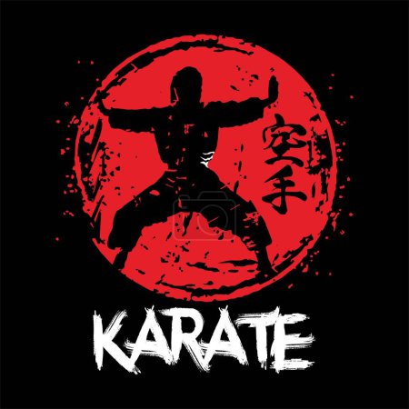 Illustration for Illustration of karate logo vector icon really good for icon and logo - Royalty Free Image
