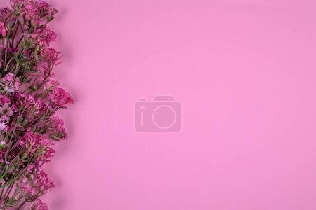 Téléchargez les photos : Pink background. St. Valentine's Day. View from above. - en image libre de droit