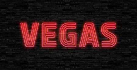 Photo for Las Vegas retro neon sign with playing cards. Vintage style vector illustration. - Royalty Free Image