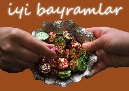 Photo for Ramadan Feast Greeting in Turkish. Iyi Bayramlar. - Royalty Free Image