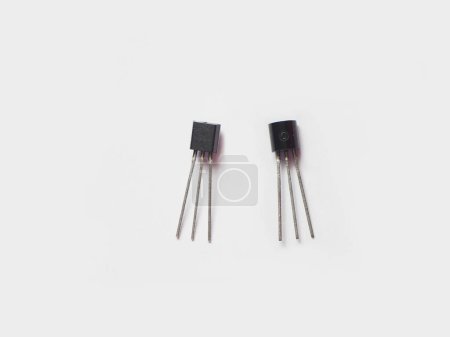 Photo for Isolated transistors. Semiconductor electronic components. - Royalty Free Image