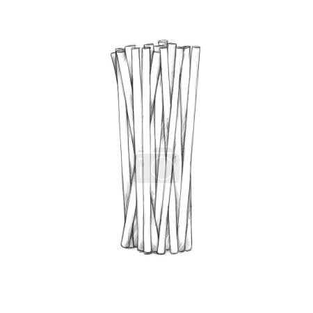 Téléchargez les photos : Illustration of many straws in the bunch - en image libre de droit