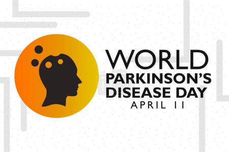 Ilustración de Vector illustration of World Parkinson's disease Day observed on 11th April Holiday concept. Template for background, banner, card - Imagen libre de derechos