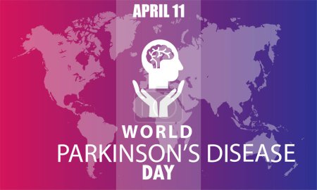 Illustration for Vector illustration of World Parkinson's disease Day observed on 11th April Holiday concept. Template for background, banner, card - Royalty Free Image