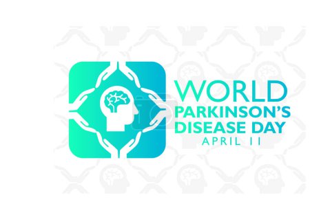 Ilustración de Vector illustration of World Parkinson's disease Day observed on 11th April Holiday concept. Template for background, banner, card - Imagen libre de derechos