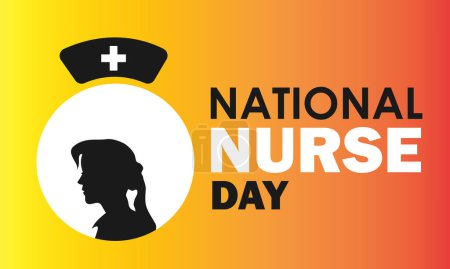 Téléchargez les illustrations : Journée nationale des infirmières. Le 6 mai. Concept de vacances. Modèle pour fond, bannière, carte, affiche - en licence libre de droit