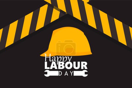 Illustration for Happy Labor Day banner. 1st May. Design template. Vector illustration - Royalty Free Image