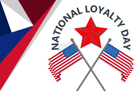 Illustration for Loyalty Day is observed on May 1 in the United States. It is a day set aside "for the reaffirmation of loyalty to the United States and for the recognition of the heritage of American freedom - Royalty Free Image