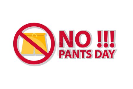Illustration for National No Pants Day vector The first Friday of May. Important day - Royalty Free Image