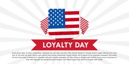 Illustration for Loyalty Day is observed on May 1 in the United States. It is a day set aside "for the reaffirmation of loyalty to the United States and for the recognition of the heritage of American freedom - Royalty Free Image