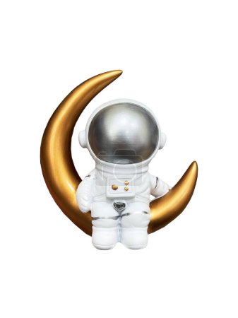 Photo for Figurine of an astronaut on the moon. High quality photo - Royalty Free Image