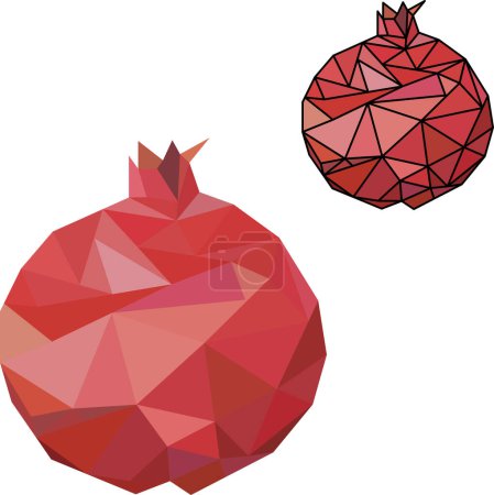 Ilustración de Granate rojo geométrico. Ilustración vectorial - Imagen libre de derechos