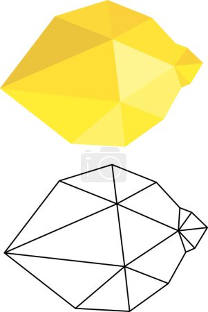 Ilustración de Limón geométrico hecho de triángulos. Ilustración vectorial - Imagen libre de derechos
