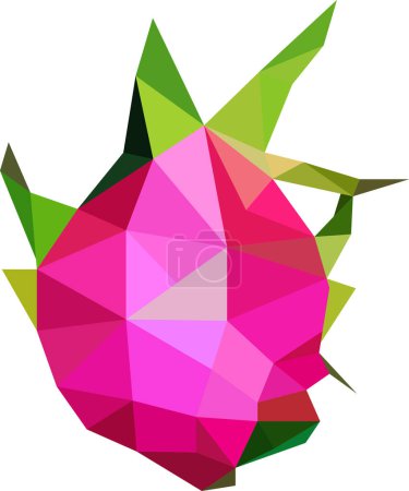 Ilustración de Triángulo geométrico fruta de dragón. Ilustración vectorial - Imagen libre de derechos