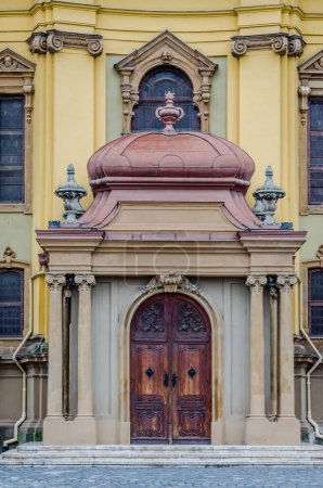 Timisoara, Romania - October 29, 2016: Roman Catholic Cathedral in the center of Timisoara.