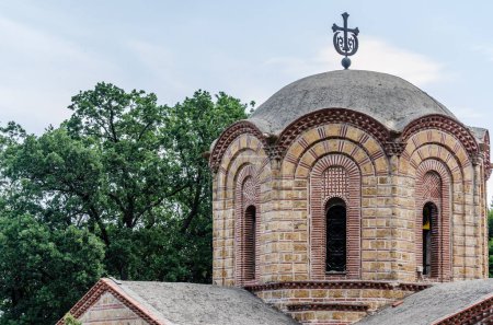 Leptokarya, Griechenland - 07. Juni 2018: Olymp - das neue orthodoxe Kloster St. Dionysius im Dorf Litohoro .