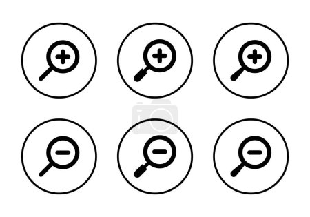 Ilustración de Acercar el vector de icono en la línea de círculo - Imagen libre de derechos