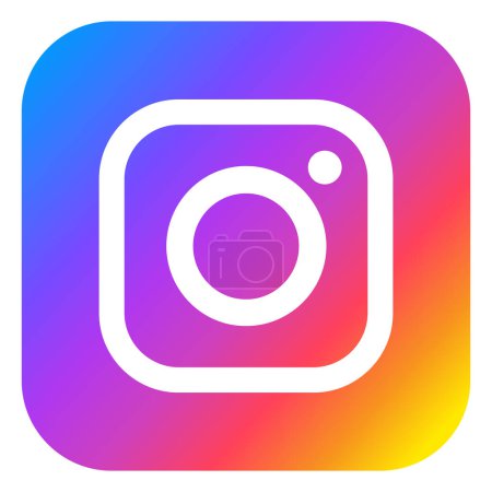 Square Instagram Logo Isolated on White Background